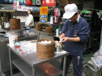 Street vendor making dumplings!