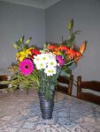 Gorgeous vase + flowers (Thanks Mad + Jase!)