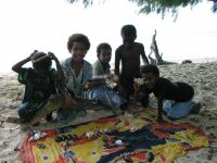 Children selling their wares